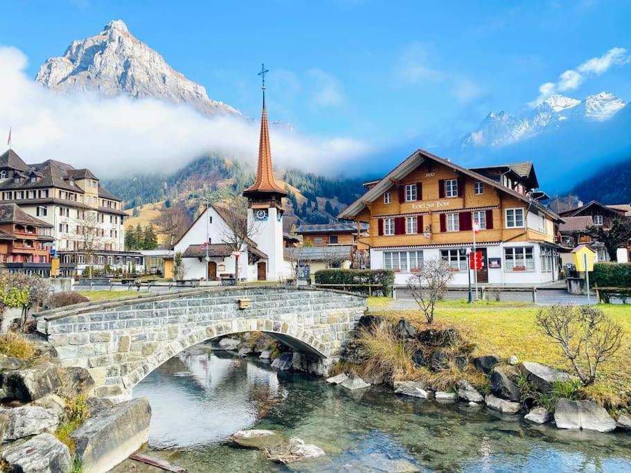 Cozy Apartment In Vintage House In Kandersteg Esterno foto